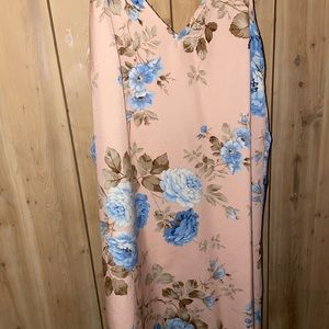 Floral silk dress